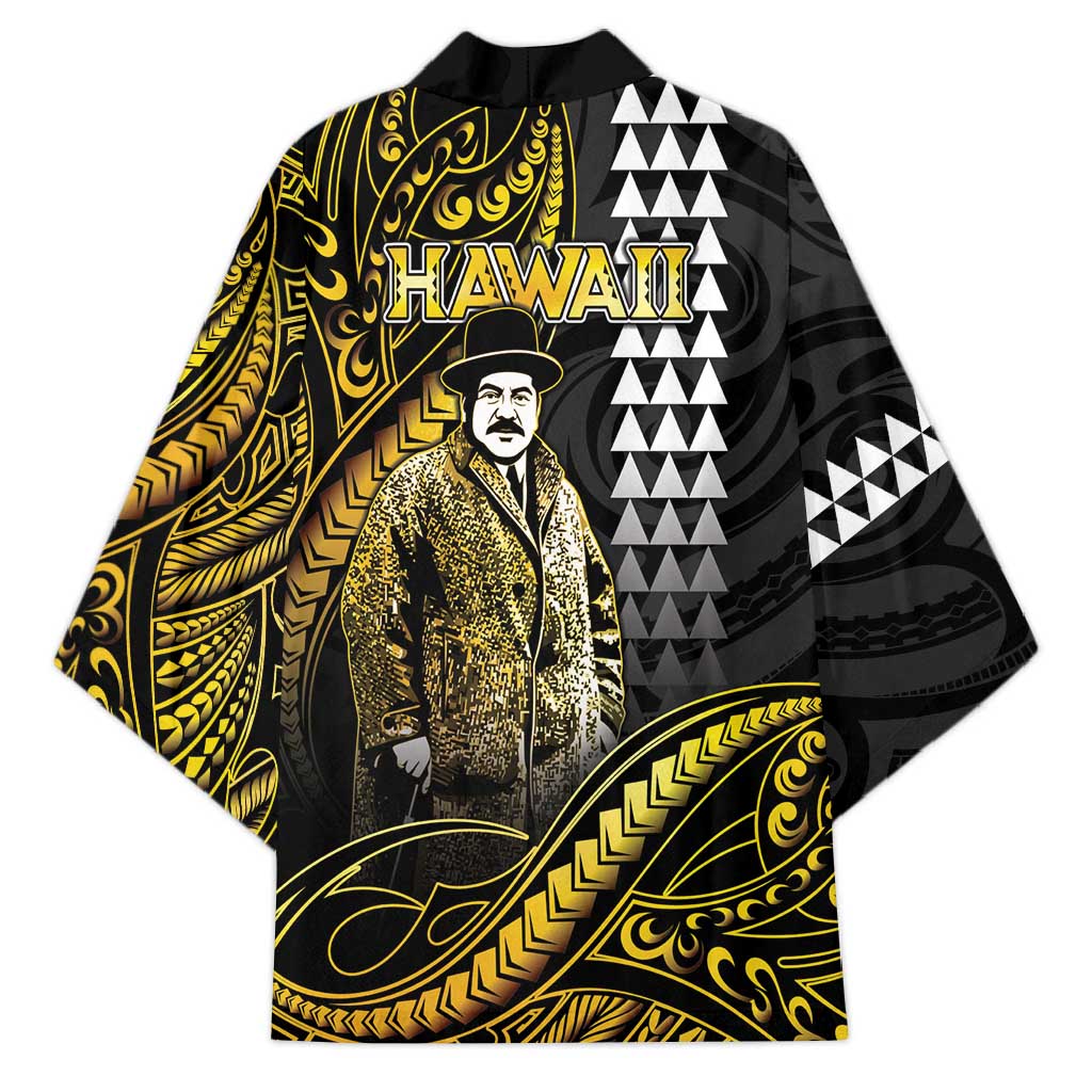 Hawaii Kuhio The Citizen Prince Kimono Gold Polynesian Tribal Tattoo LT05 - Polynesian Pride