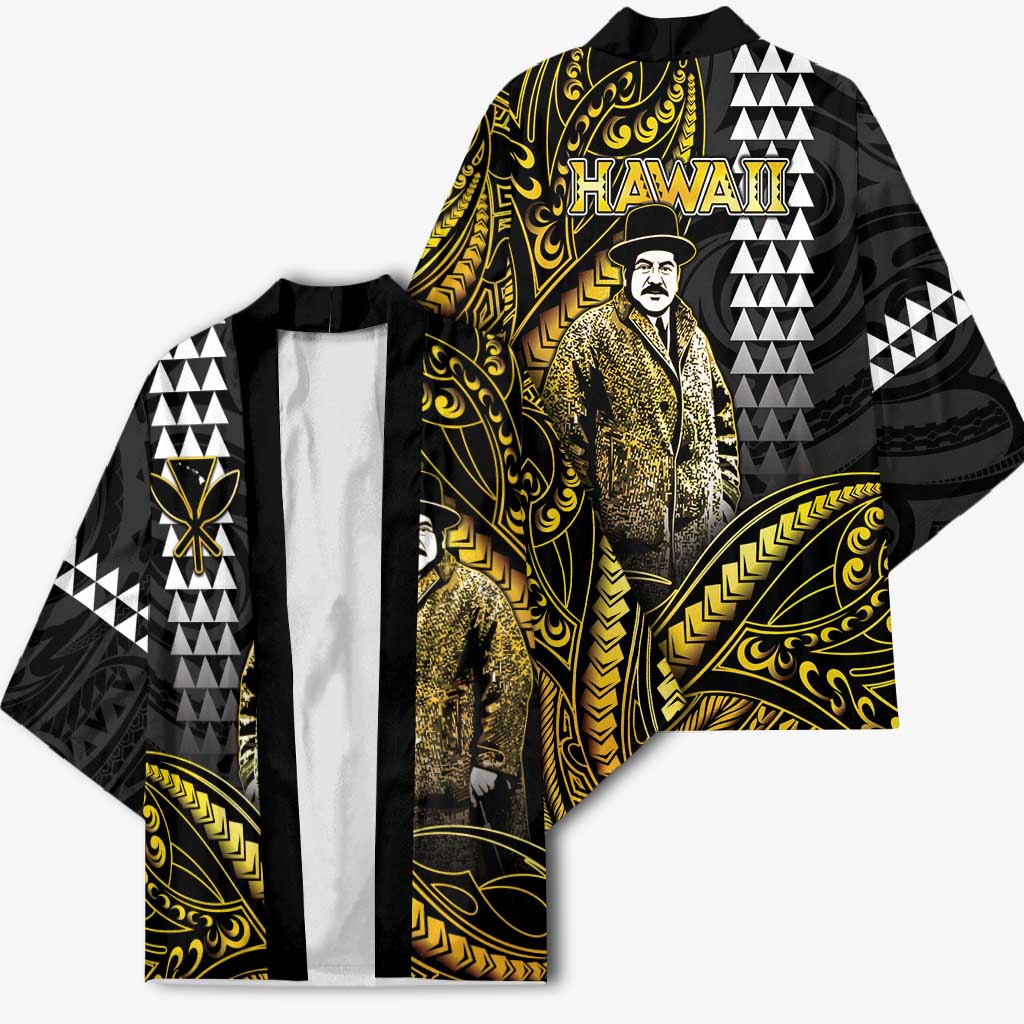 Hawaii Kuhio The Citizen Prince Kimono Gold Polynesian Tribal Tattoo LT05 - Polynesian Pride