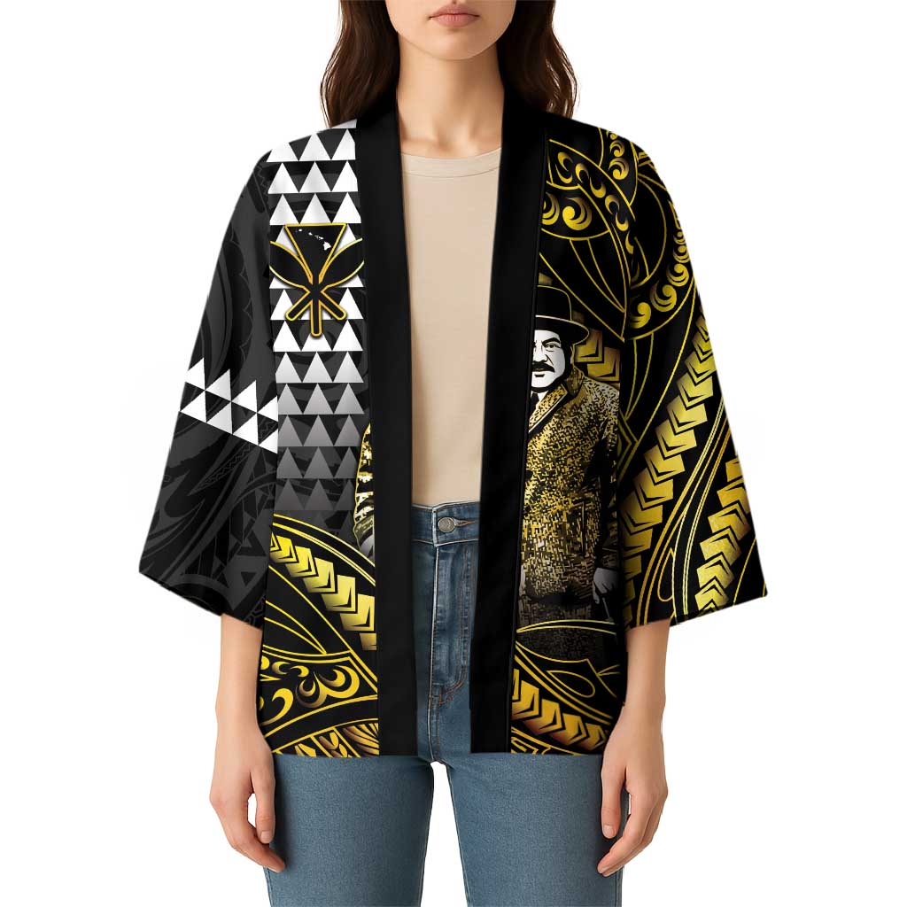Hawaii Kuhio The Citizen Prince Kimono Gold Polynesian Tribal Tattoo LT05 - Polynesian Pride