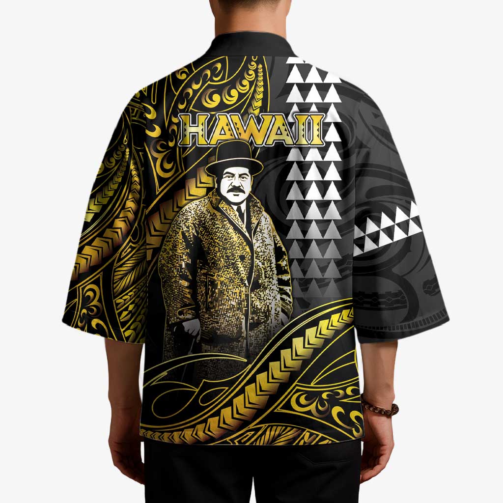 Hawaii Kuhio The Citizen Prince Kimono Gold Polynesian Tribal Tattoo LT05 - Polynesian Pride