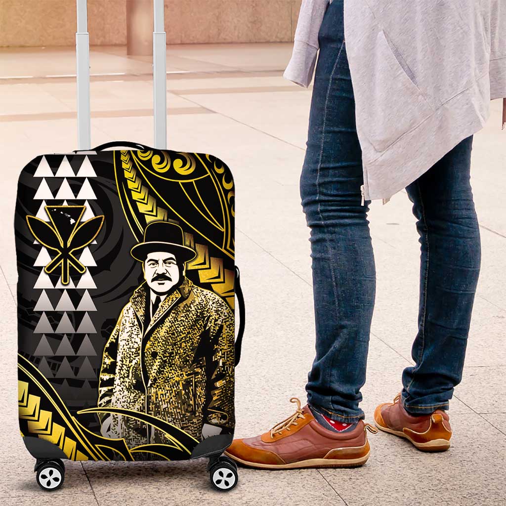 Hawaii Kuhio The Citizen Prince Luggage Cover Gold Polynesian Tribal Tattoo LT05 Gold - Polynesian Pride