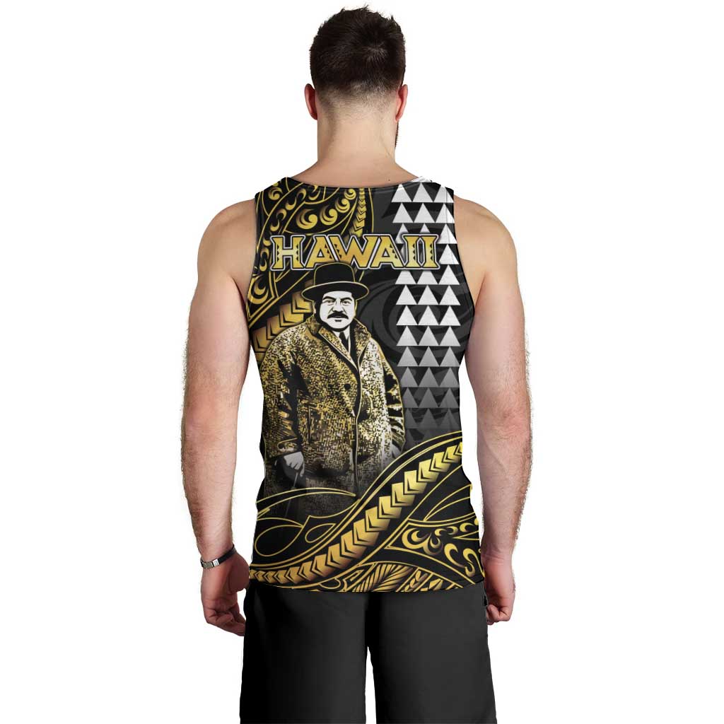 Hawaii Kuhio The Citizen Prince Men Tank Top Gold Polynesian Tribal Tattoo LT05 - Polynesian Pride