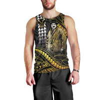Hawaii Kuhio The Citizen Prince Men Tank Top Gold Polynesian Tribal Tattoo LT05 - Polynesian Pride