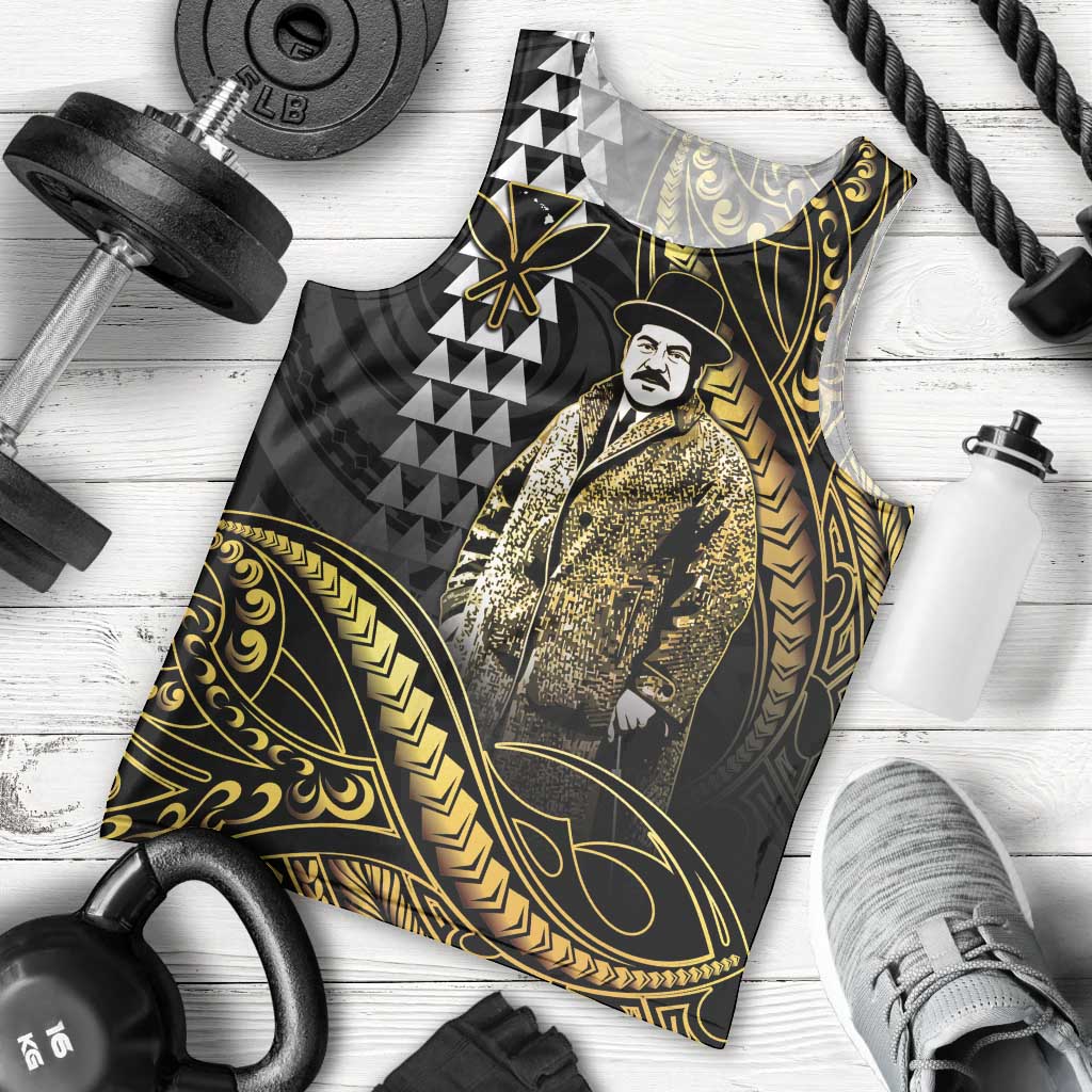Hawaii Kuhio The Citizen Prince Men Tank Top Gold Polynesian Tribal Tattoo LT05 - Polynesian Pride