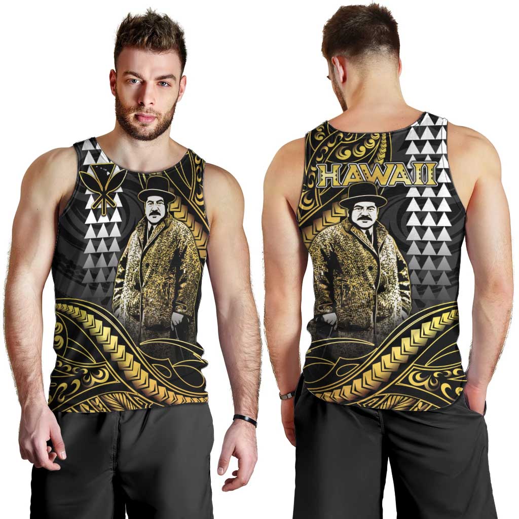 Hawaii Kuhio The Citizen Prince Men Tank Top Gold Polynesian Tribal Tattoo LT05 - Polynesian Pride