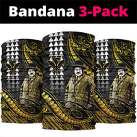 Hawaii Kuhio The Citizen Prince Neck Gaiter Gold Polynesian Tribal Tattoo LT05 package One Size: 25*50cm Gold - Polynesian Pride