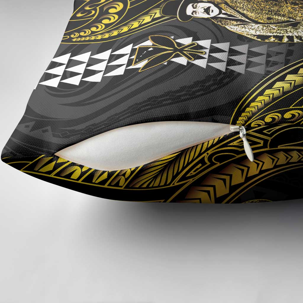 Hawaii Kuhio The Citizen Prince Pillow Cover Gold Polynesian Tribal Tattoo LT05 - Polynesian Pride