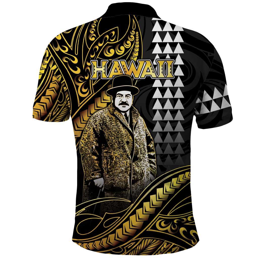 Hawaii Kuhio The Citizen Prince Polo Shirt Gold Polynesian Tribal Tattoo LT05 - Polynesian Pride