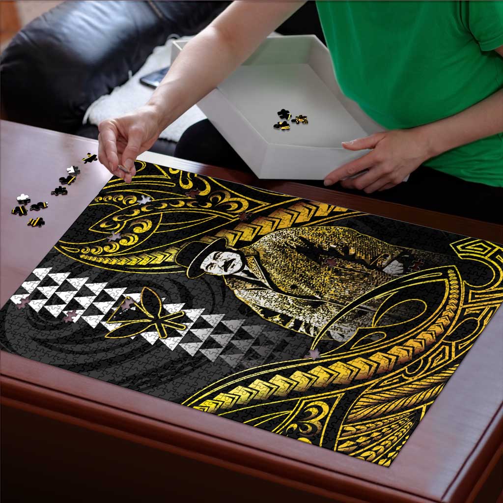 Hawaii Kuhio The Citizen Prince Puzzle Gold Polynesian Tribal Tattoo LT05 - Polynesian Pride