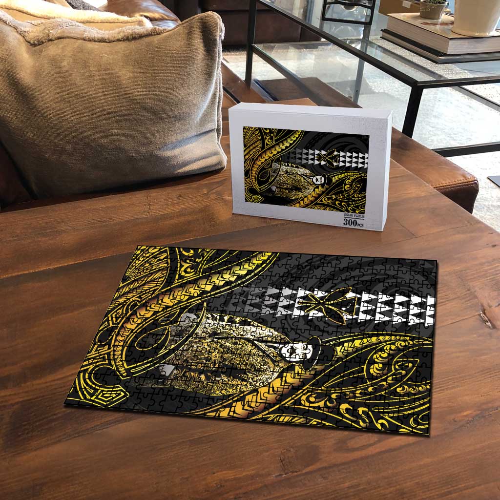 Hawaii Kuhio The Citizen Prince Puzzle Gold Polynesian Tribal Tattoo LT05 - Polynesian Pride