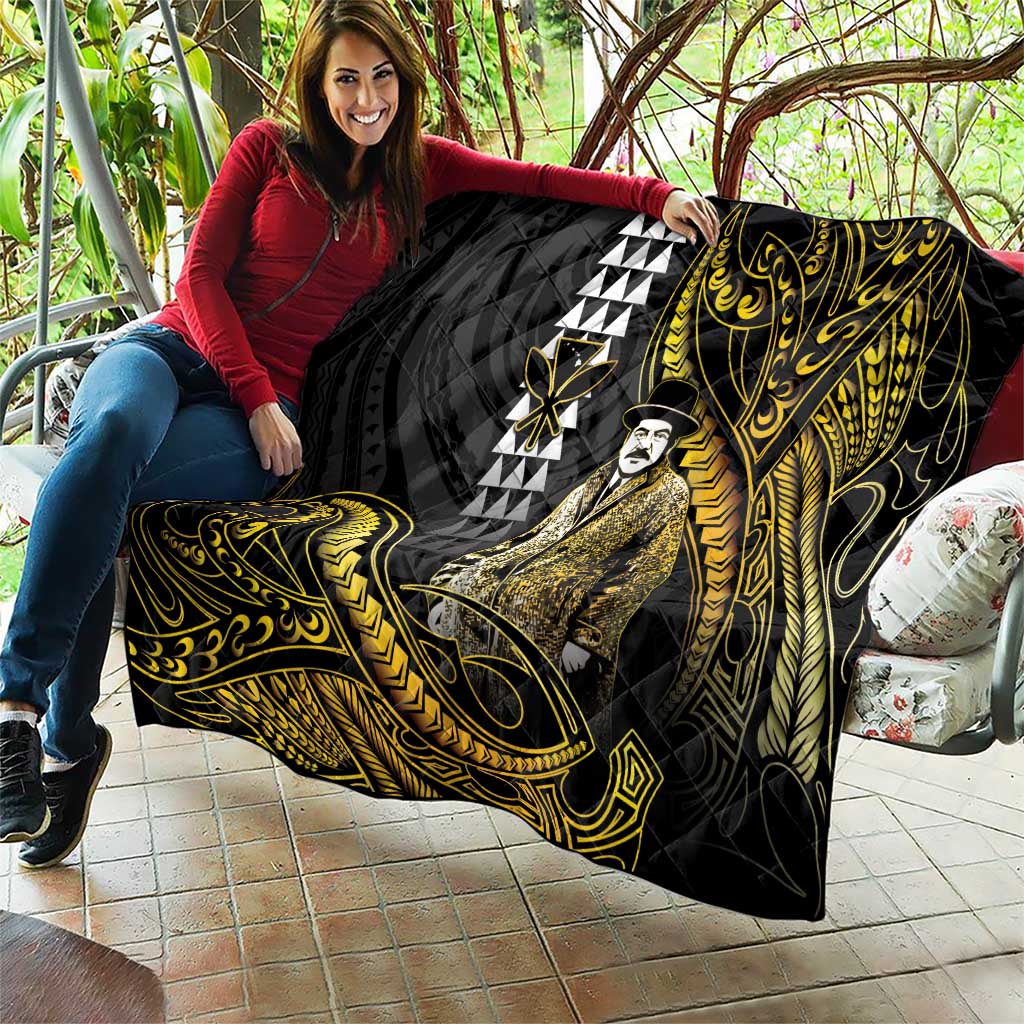 Hawaii Kuhio The Citizen Prince Quilt Gold Polynesian Tribal Tattoo LT05 - Polynesian Pride