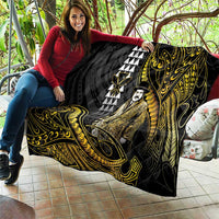 Hawaii Kuhio The Citizen Prince Quilt Gold Polynesian Tribal Tattoo LT05 - Polynesian Pride