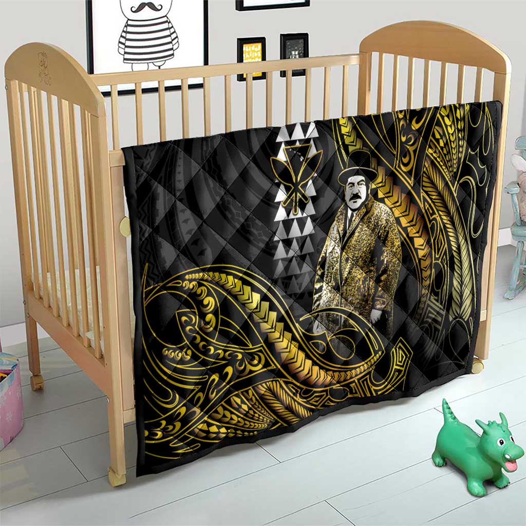Hawaii Kuhio The Citizen Prince Quilt Gold Polynesian Tribal Tattoo LT05 - Polynesian Pride