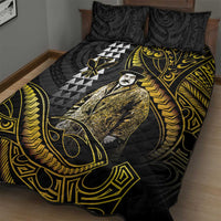 Hawaii Kuhio The Citizen Prince Quilt Bed Set Gold Polynesian Tribal Tattoo LT05 - Polynesian Pride