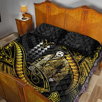 Hawaii Kuhio The Citizen Prince Quilt Bed Set Gold Polynesian Tribal Tattoo LT05 - Polynesian Pride