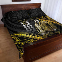 Hawaii Kuhio The Citizen Prince Quilt Bed Set Gold Polynesian Tribal Tattoo LT05 - Polynesian Pride