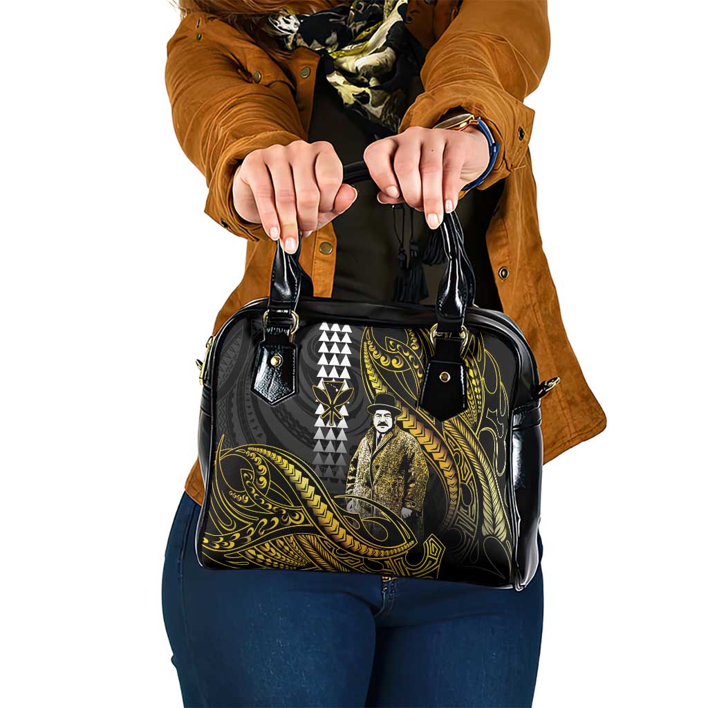 Hawaii Kuhio The Citizen Prince Shoulder Handbag Gold Polynesian Tribal Tattoo LT05 One Size Gold - Polynesian Pride