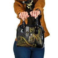 Hawaii Kuhio The Citizen Prince Shoulder Handbag Gold Polynesian Tribal Tattoo LT05 One Size Gold - Polynesian Pride