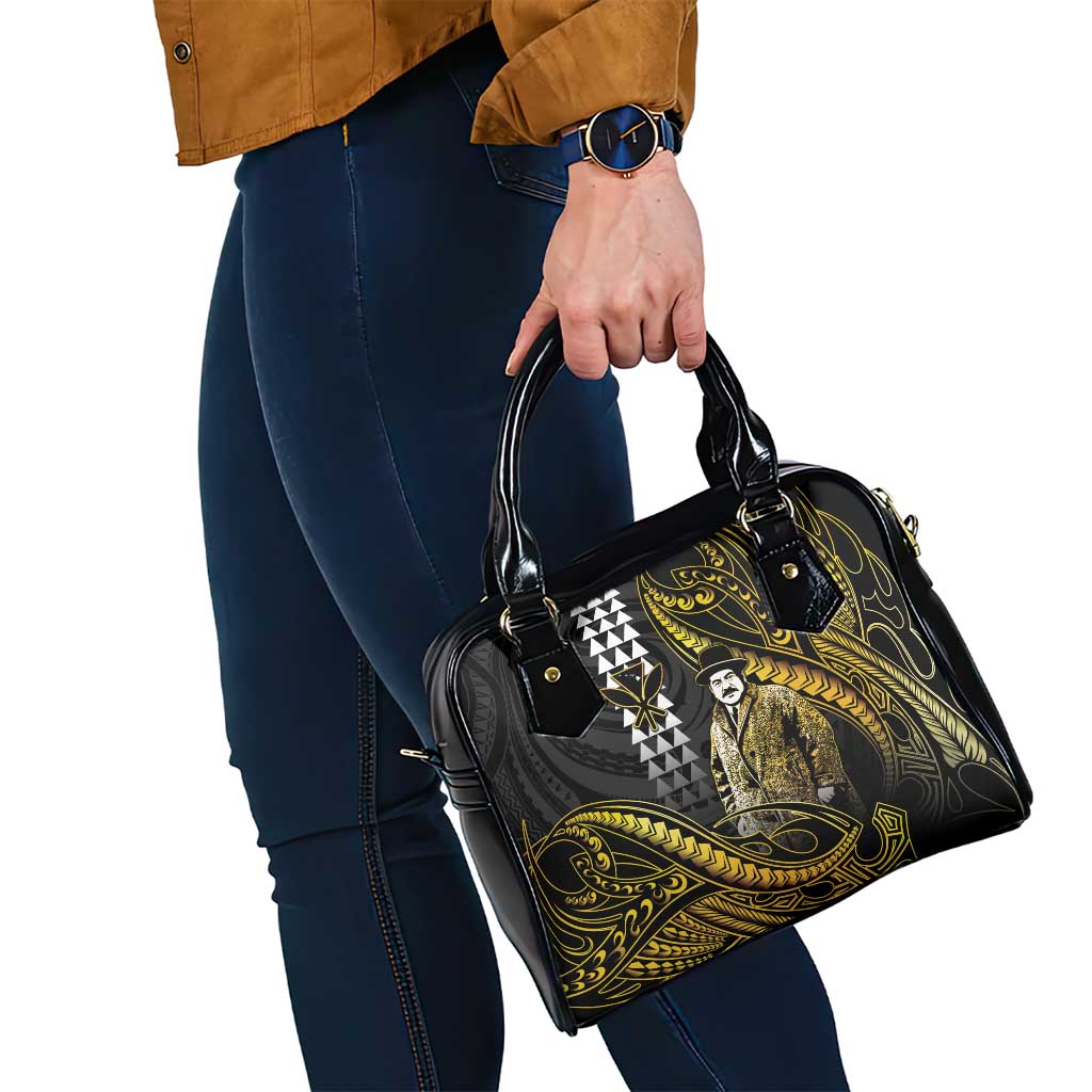 Hawaii Kuhio The Citizen Prince Shoulder Handbag Gold Polynesian Tribal Tattoo LT05 - Polynesian Pride