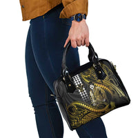 Hawaii Kuhio The Citizen Prince Shoulder Handbag Gold Polynesian Tribal Tattoo LT05 - Polynesian Pride