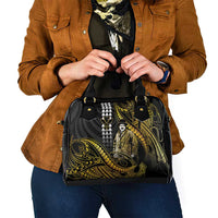 Hawaii Kuhio The Citizen Prince Shoulder Handbag Gold Polynesian Tribal Tattoo LT05 - Polynesian Pride