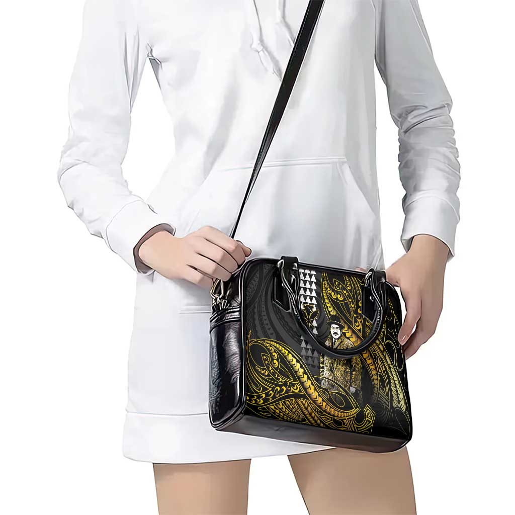 Hawaii Kuhio The Citizen Prince Shoulder Handbag Gold Polynesian Tribal Tattoo LT05 - Polynesian Pride
