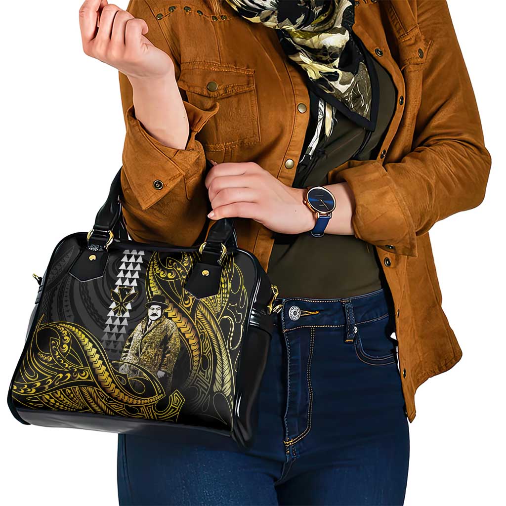 Hawaii Kuhio The Citizen Prince Shoulder Handbag Gold Polynesian Tribal Tattoo LT05 - Polynesian Pride