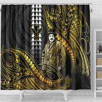 Hawaii Kuhio The Citizen Prince Shower Curtain Gold Polynesian Tribal Tattoo LT05 - Polynesian Pride