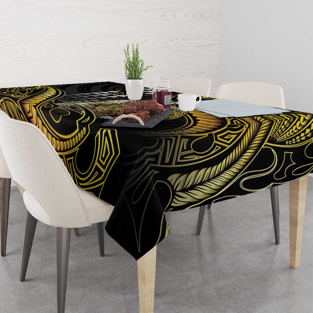 Hawaii Kuhio The Citizen Prince Tablecloth Gold Polynesian Tribal Tattoo LT05 - Polynesian Pride