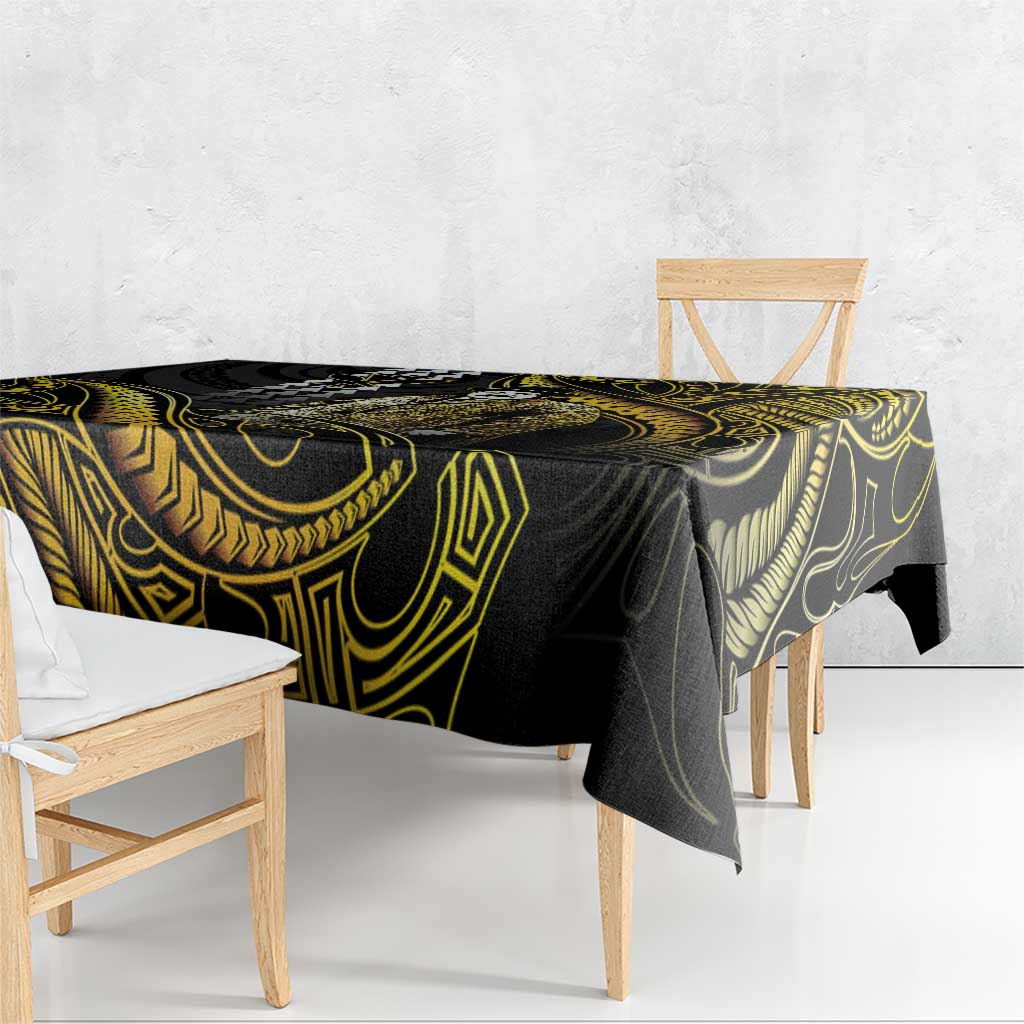 Hawaii Kuhio The Citizen Prince Tablecloth Gold Polynesian Tribal Tattoo LT05 - Polynesian Pride
