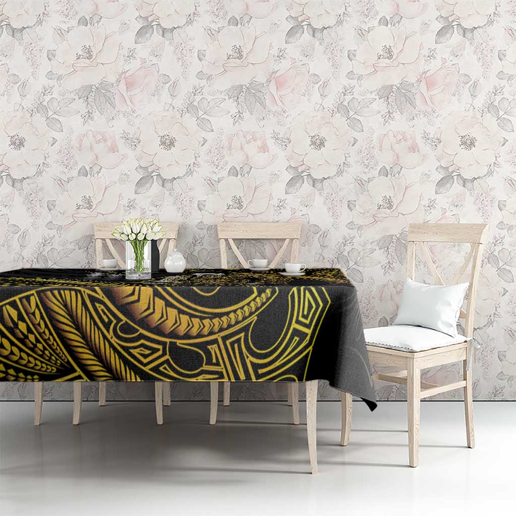 Hawaii Kuhio The Citizen Prince Tablecloth Gold Polynesian Tribal Tattoo LT05 - Polynesian Pride