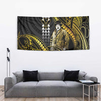 Hawaii Kuhio The Citizen Prince Tapestry Gold Polynesian Tribal Tattoo