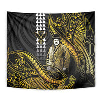 Hawaii Kuhio The Citizen Prince Tapestry Gold Polynesian Tribal Tattoo