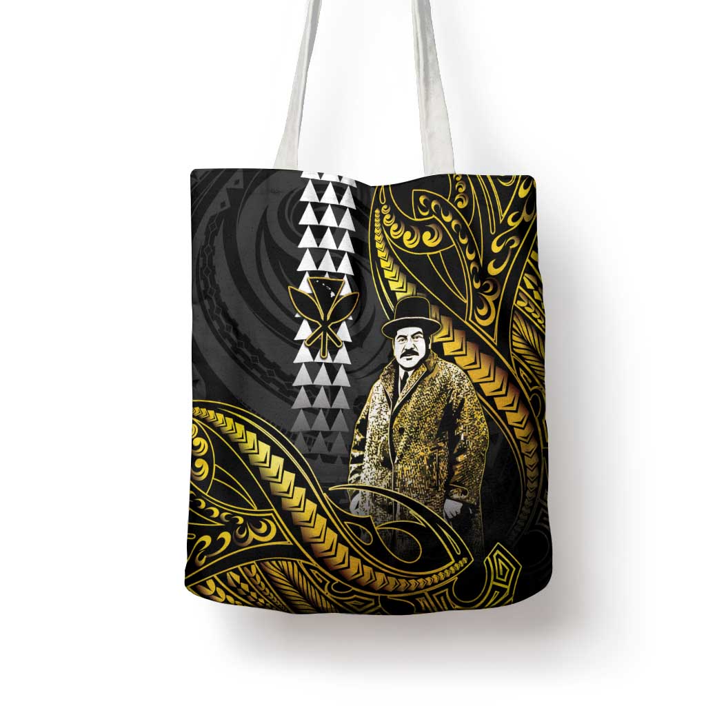 Hawaii Kuhio The Citizen Prince Tote Bag Gold Polynesian Tribal Tattoo LT05 - Polynesian Pride