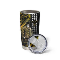 Hawaii Kuhio The Citizen Prince Tumbler Cup Gold Polynesian Tribal Tattoo LT05 - Polynesian Pride