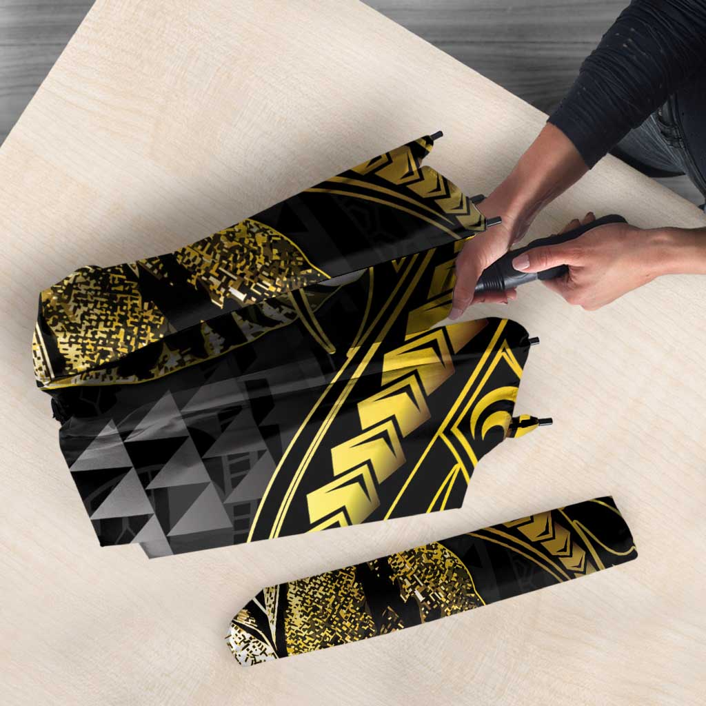 Hawaii Kuhio The Citizen Prince Umbrella Gold Polynesian Tribal Tattoo LT05 - Polynesian Pride