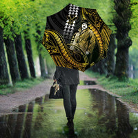 Hawaii Kuhio The Citizen Prince Umbrella Gold Polynesian Tribal Tattoo LT05 - Polynesian Pride