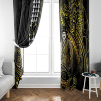 Hawaii Kuhio The Citizen Prince Window Curtain Gold Polynesian Tribal Tattoo LT05 - Polynesian Pride