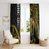 Hawaii Kuhio The Citizen Prince Window Curtain Gold Polynesian Tribal Tattoo LT05 - Polynesian Pride