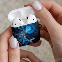 New Zealand Matariki AirPods Case Maori Koru With Humpback Whale Blue LT05 - Polynesian Pride