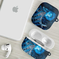 New Zealand Matariki AirPods Case Maori Koru With Humpback Whale Blue LT05 - Polynesian Pride