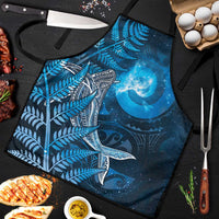 New Zealand Matariki Apron Maori Koru With Humpback Whale Blue LT05 Blue - Polynesian Pride
