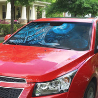 New Zealand Matariki Auto Sun Shade Maori Koru With Humpback Whale Blue LT05 - Polynesian Pride