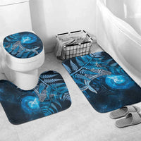 New Zealand Matariki Bathroom Set Maori Koru With Humpback Whale Blue LT05 Mat Set Only (3 pcs) One Size Blue - Polynesian Pride