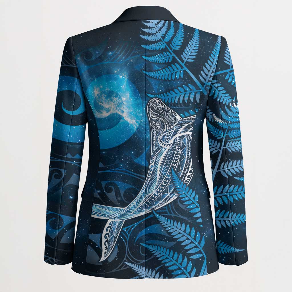 New Zealand Matariki Blazer Maori Koru With Humpback Whale Blue LT05 - Polynesian Pride