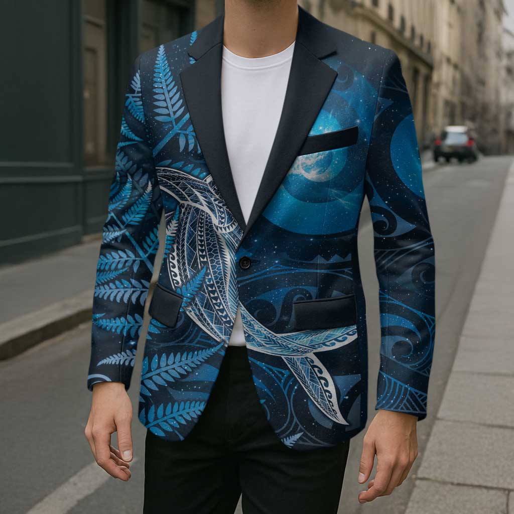 New Zealand Matariki Blazer Maori Koru With Humpback Whale Blue LT05 - Polynesian Pride