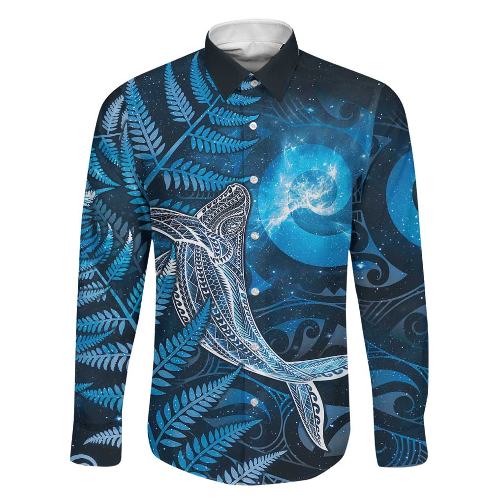 New Zealand Matariki Family Matching Mermaid Dress and Hawaiian Shirt Maori Koru With Humpback Whale Blue
