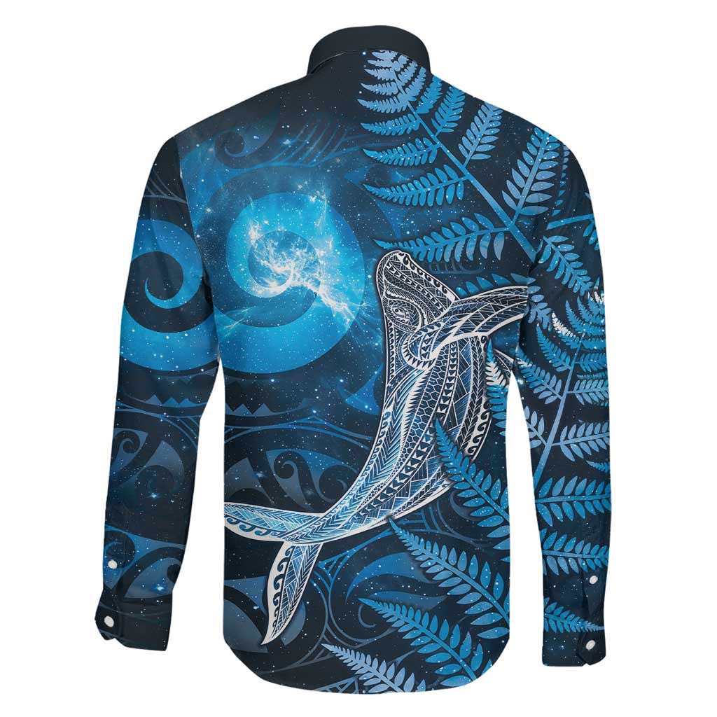 New Zealand Matariki Family Matching Mermaid Dress and Hawaiian Shirt Maori Koru With Humpback Whale Blue