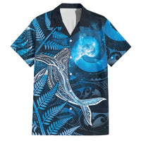New Zealand Matariki Family Matching Off Shoulder Maxi Dress and Hawaiian Shirt Maori Koru With Humpback Whale Blue
