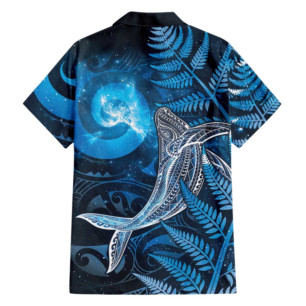 New Zealand Matariki Family Matching Off Shoulder Maxi Dress and Hawaiian Shirt Maori Koru With Humpback Whale Blue